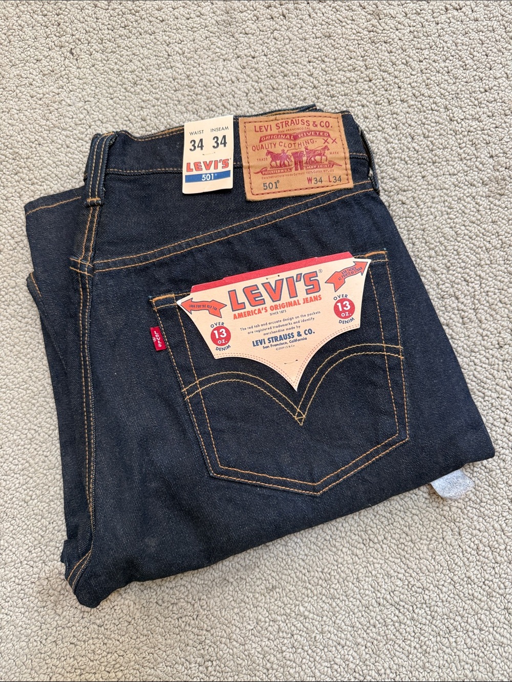 Levi's 501 Men’s Straight Dark Indigo Jeans